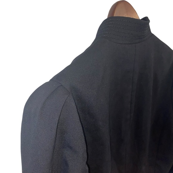 Vtg Y2K Badgley Mischka Black Mock Neck Asian influence blazer Taylored fit - Picture 16 of 16